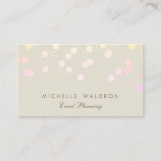 De Visite Planificateur d'événements Rainbow Confetti Carte