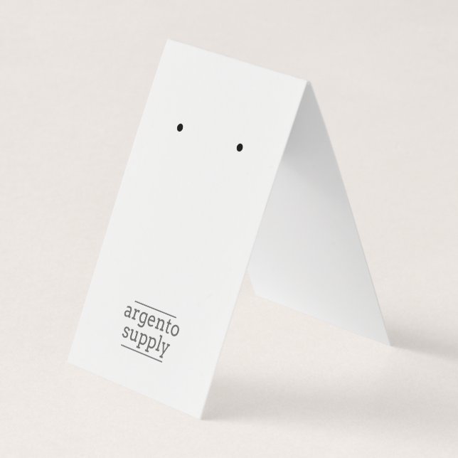 De Visite Plier sur la carte d'oreille avec logo en bas (Devant)