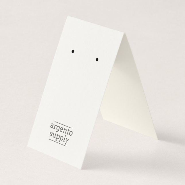 De Visite Plier sur la carte d'oreille avec logo en bas (Devant)