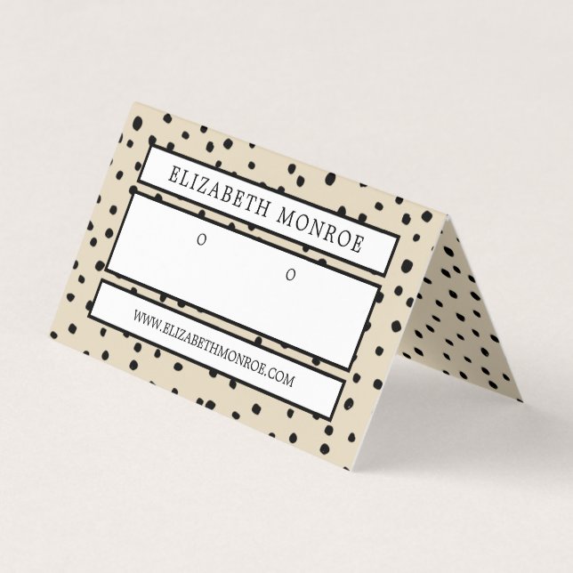 De Visite Porte-oreilles pointillé, Carte d'affichage pour b (Devant)