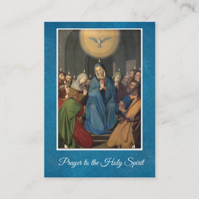 De Visite Prière à l'Esprit Saint Sainte Vierge Carte Sainte (Devant)