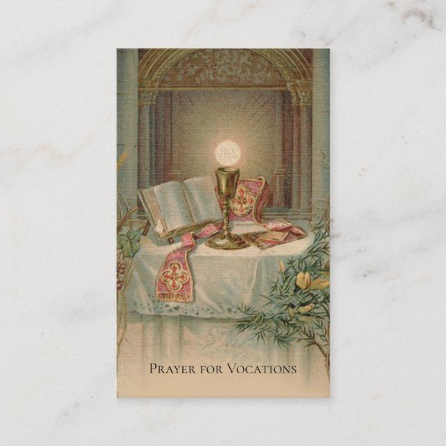 De Visite Prière catholique religieuse pour la carte sainte (Devant)