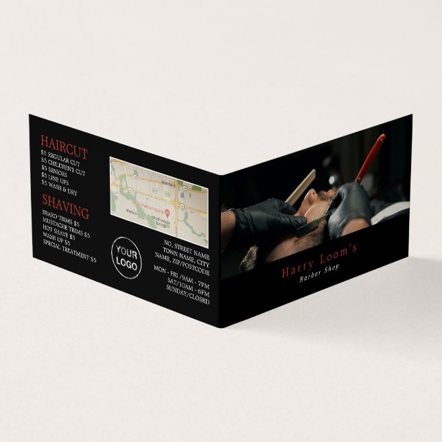 De Visite Rasage Classique, Barbiers Hommes, Carte Fidélité, (Extérieur)