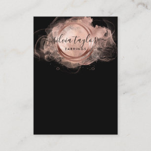 De Visite Rose Gold Calligraphy art Earrage carte d'affichag