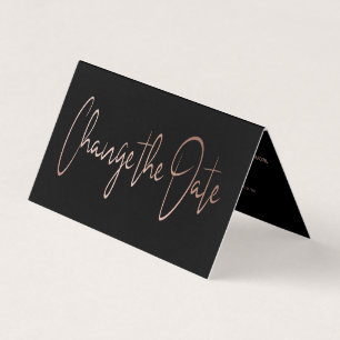 De Visite Rose Moderne Gold Foil Script Modifier La Carte Da