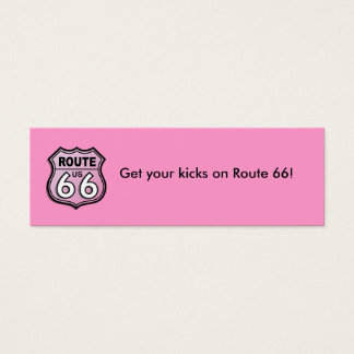 De Visite Route 66 Cartes Personnelles Roses