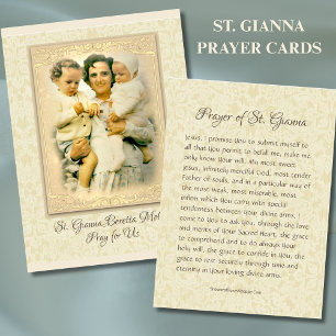 De Visite Saint Gianna Beretta Molla Prière catholique Carte