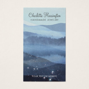De Visite Script Earring Blue Mountain Jewelry Cartes d'affi