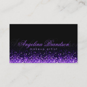 De Visite Shimmerger Maquillage violet Artiste Damask Carte 