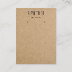 De Visite simple papier artisanal minimal Carte d'affichage