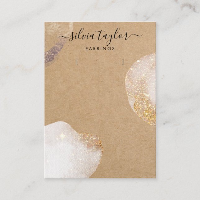 De Visite simple papier artisanal minimal Carte d'affichage  (Devant)