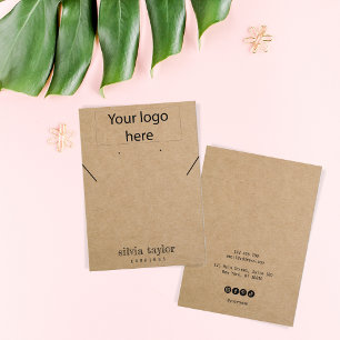 De Visite Simple Votre logo collier carte d'affichage