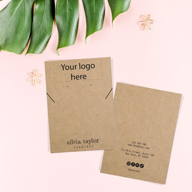 De Visite Simple Votre logo collier carte d'affichage (Créateur téléchargé)