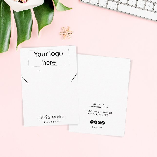 De Visite Simple Votre logo collier carte d'affichage (Créateur téléchargé)