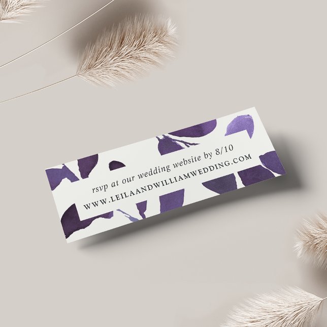 De Visite Site Web Mariage en botanique pressé Cartes RSVP (Créateur téléchargé)