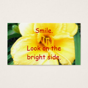 De Visite Smile Regardez sur le côté lumineux, cartes à fleu