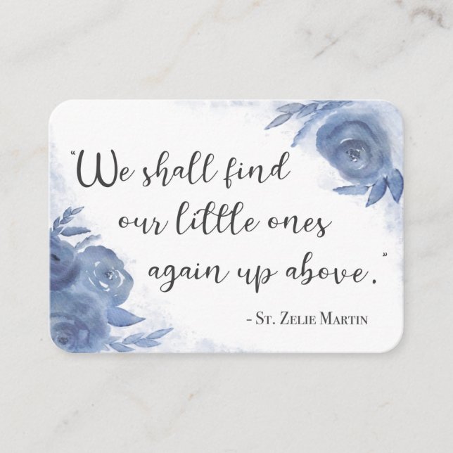 De Visite St. Zelie Martin Consolation fausse-couche Carte S (Devant)