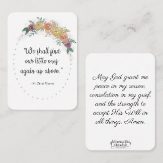 De Visite St. Zelie Martin Consolation fausse-couche Carte S