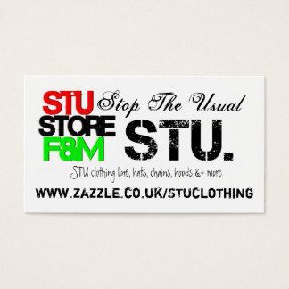 De Visite STU. Magasin Promotion des cartes d'achat