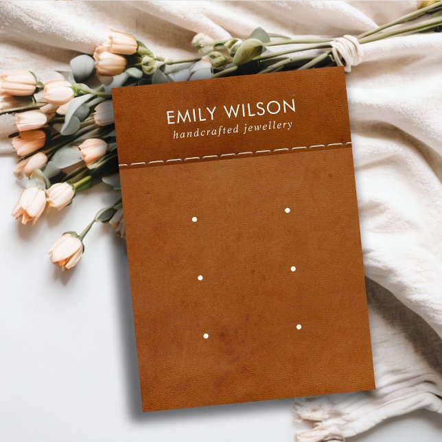 DE VISITE TEXTURE EN CUIR TANÉ 3 ÉTUDIANT CARTE D'AFFICHAGE (Créateur téléchargé)