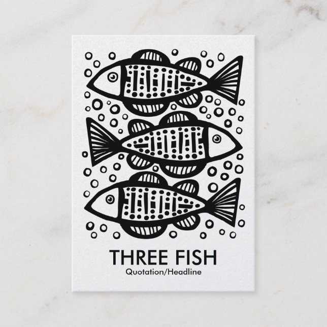 De Visite Trois Poissons - Carte Or (Devant)