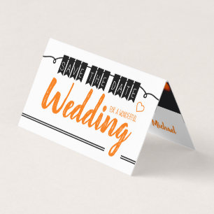 De Visite Vintage Bunting, Photo Enregistrer La Carte Date