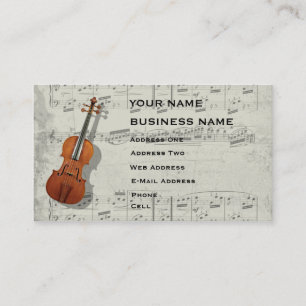 De Visite Violon - carte d'industrie musicale