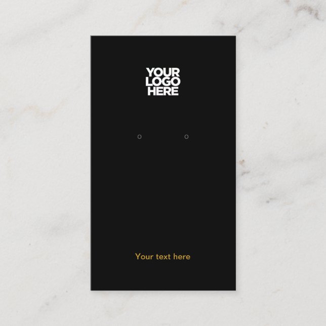 De Visite Votre carte d'affichage logo d'entreprise Gold Bla (Devant)