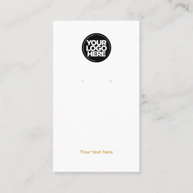 De Visite Votre carte d'affichage logo d'entreprise Gold Whi (Devant)