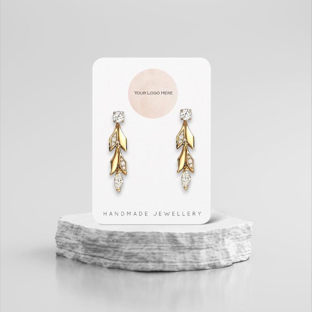 De Visite Votre logo Bijoux artisanal Earrage carte d'affich (Créateur téléchargé)