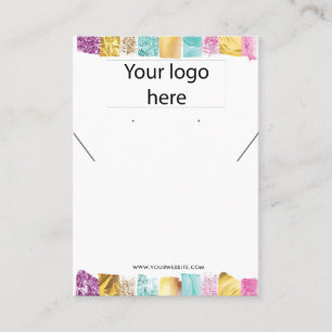 De Visite Votre logo bijoux collier d'oreille carte d'affich