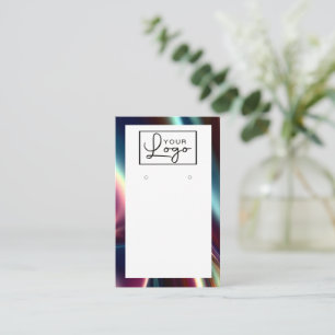 De Visite Votre Logo Carte d'oreille en métal foncé brillant