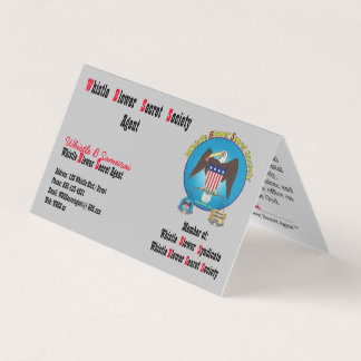 De Visite Whistle Blower Secret Service pliant Bus. Carte