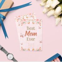 Carte Fête des Mères Rose Floral