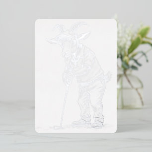 De Vœux En Aluminium Carte Foil GOAT Golf