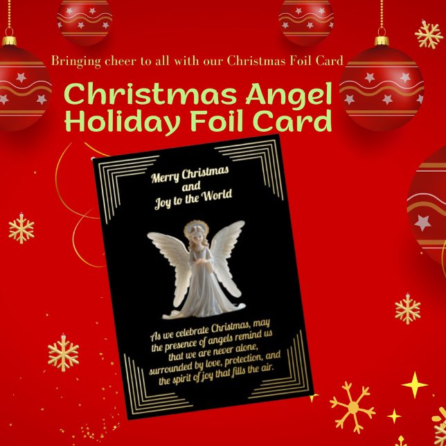 De Vœux En Aluminium Carte Foil Noël Angel (Créateur téléchargé)
