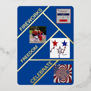 De Vœux En Aluminium Carte Foil plat "Fabulous Quatrième Wives"