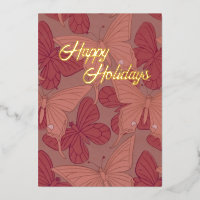 Carte Papillon Art Nouveau (Foil)