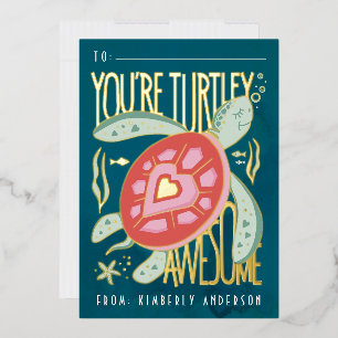 De Vœux En Aluminium Carte Pressée Turtley