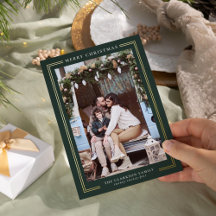 Joyeux Noël classique Carte photo