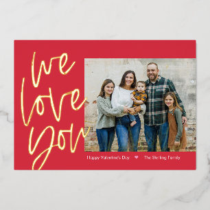De Vœux En Aluminium Nous vous aimons Foil Carte Saint Valentin