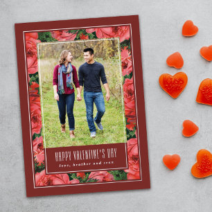 De Vœux En Aluminium Rose Foil Frame Valentine's Day Carte photo - Maro
