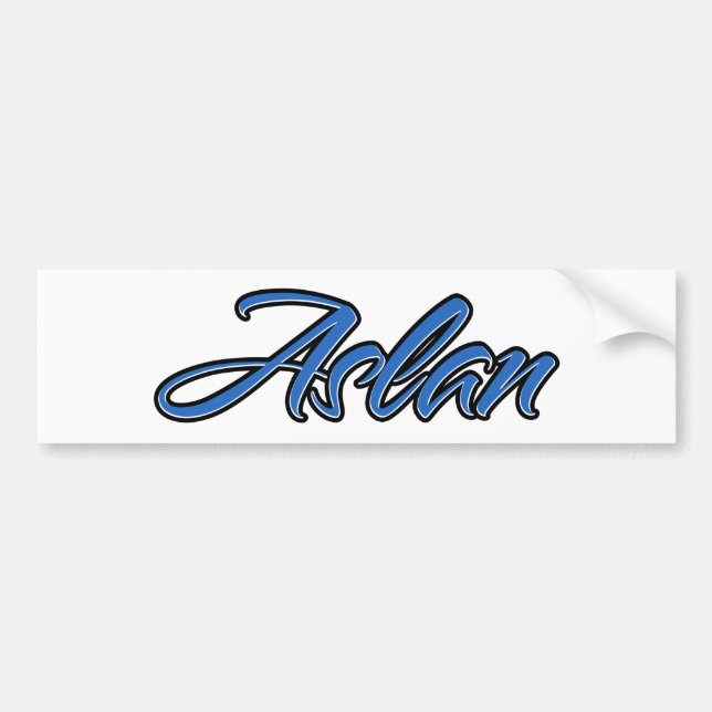 De Voiture Aslan Nom bleu Autocollant Autocollant (Devant)