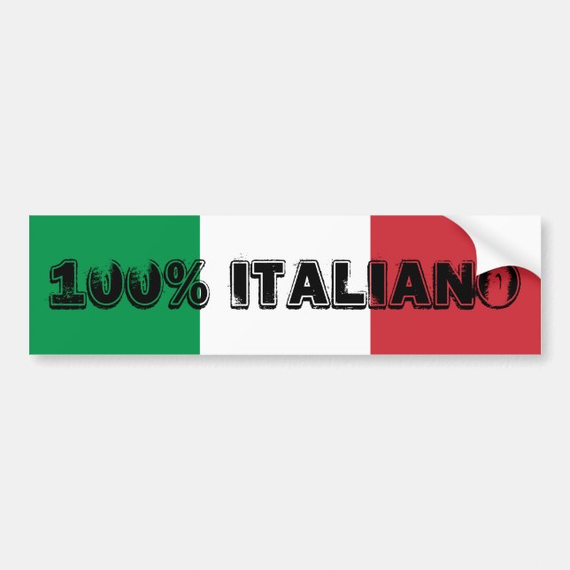 De Voiture Autocollant 100% Italien (Devant)