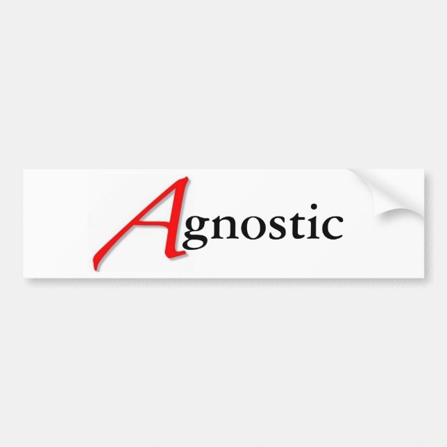 De Voiture Autocollant agnostique d'écarlate (Devant)
