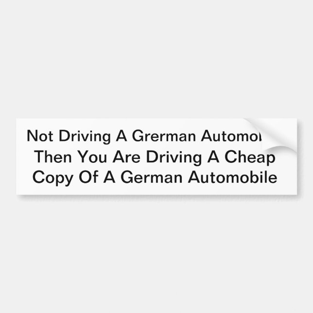 De Voiture Autocollant allemand frais (Devant)