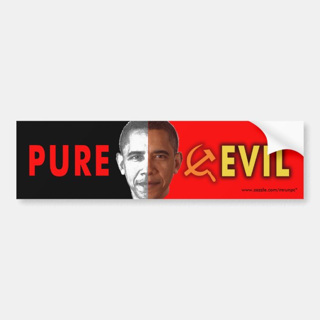 De Voiture autocollant anti-Obama "Pure Evil" (Devant)