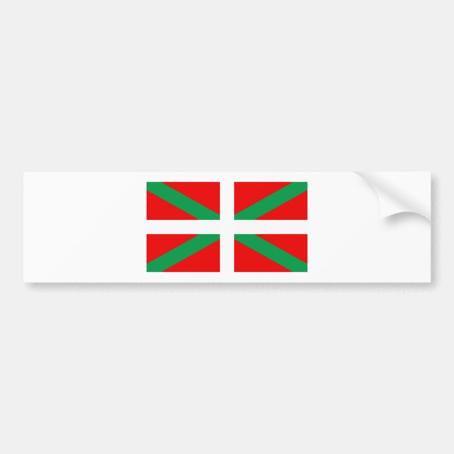 De Voiture Autocollant avec drapeau Basque "Ikkurina" (Devant)