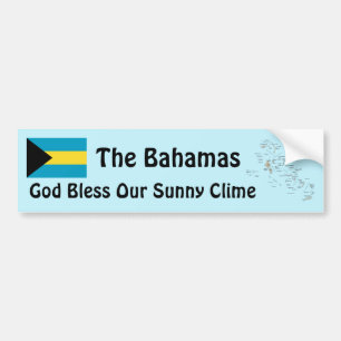 De Voiture Autocollant Bahamas Drapeau et Carte