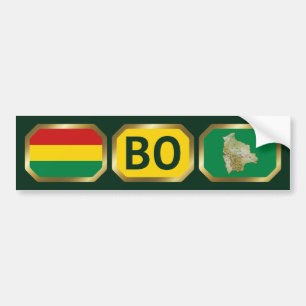 De Voiture Autocollant Bolivie Drapeau Carte Code